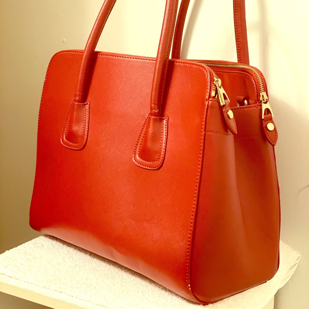 Red Urban Expression Satchel Purse